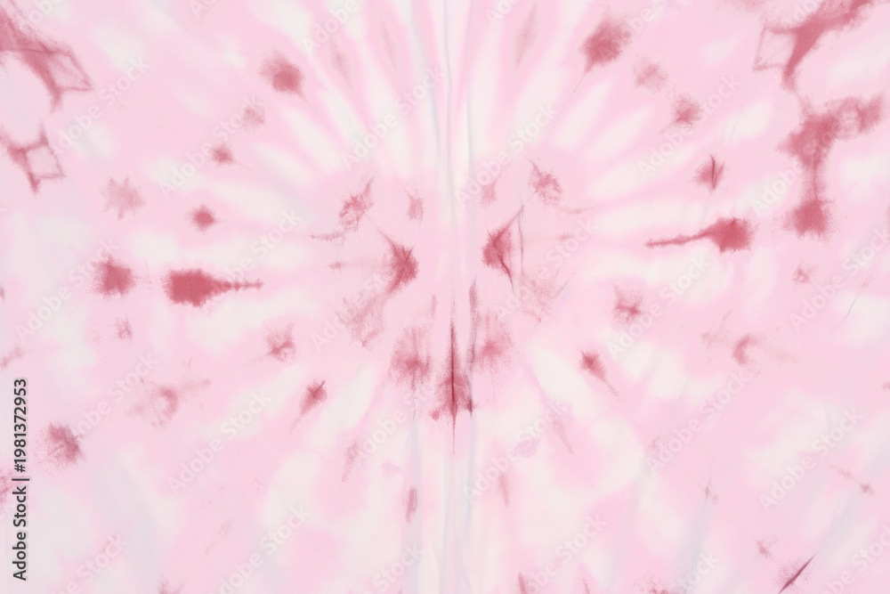 Fototapeta premium Vibrant tie-dye pink pattern fabric texture png overlay effect, transparent background