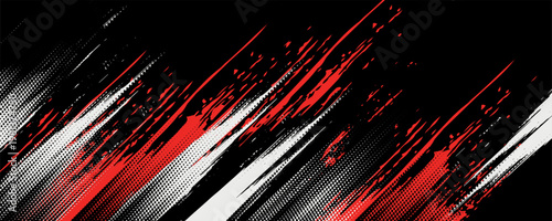 Aged gunge texture. Scratched black structure with red brush decorative illustration. Hand-drawn painted abstract background.vector illustratorPrint