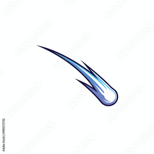 Dynamic Illustration of a Meteorite Falling Through the Sky