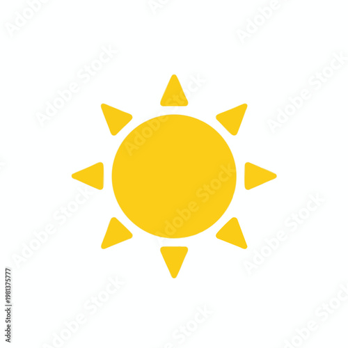 Bright Sunny Sun Icon for Weather and Brightness Themes