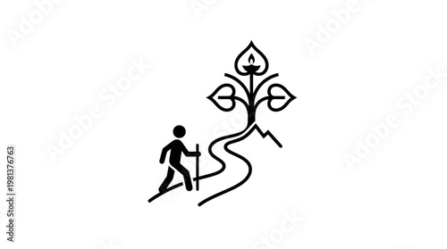 Trailblazer's Journey Towards Enlightenment Symbol
