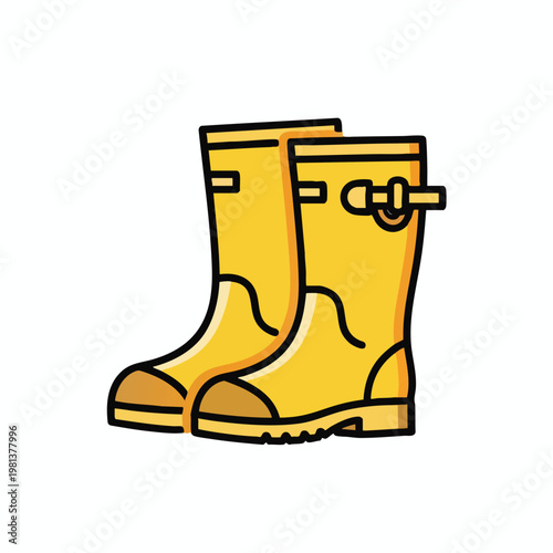 Bright Yellow Work Boots for Heavy Duty Tasks and Construction Work