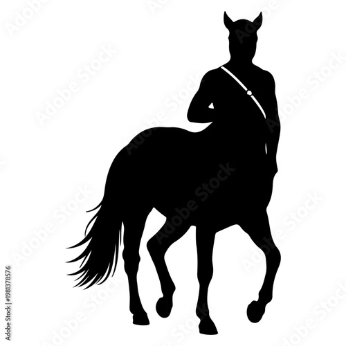 Silhouette of a Centaur in Motion.