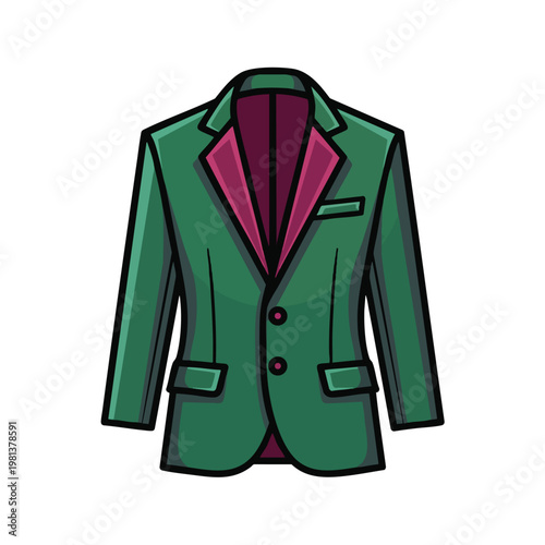 Stylish Green Business Suit with Elegant Fitting and Modern Design