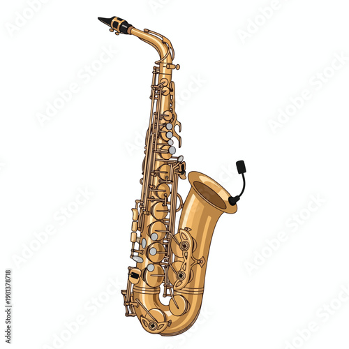 Elegant Gold Alto Saxophone for Music Enthusiasts and Performers