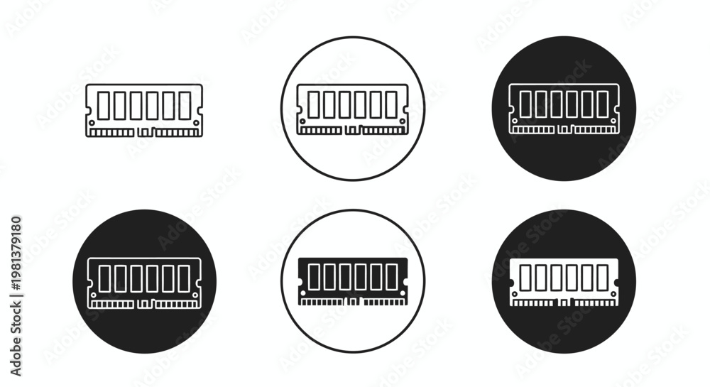 Fototapeta premium Circular badge icons with a barcode-like design in contrasting tones.