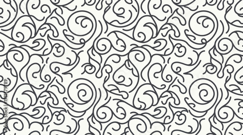 Intricate seamless ornamental swirl pattern for decorative backgrounds and design.