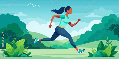Run Towards Your Target!" — An illustration design that symbolizes speed and focus, ready to provide maximum visual impact to your digital design content. Get it now