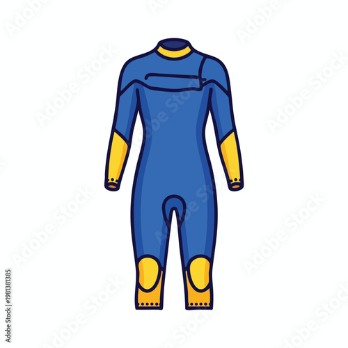 Child s Protection Suit in Bright Blue and Yellow for Adventure or Sports