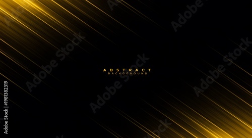 Abstract background with golden diagonal lines radiating from opposite corners towards the center on a dark backdrop