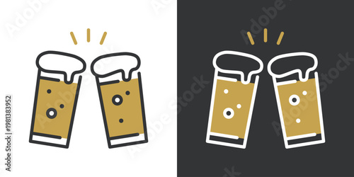 シンプルなビールのアイコン