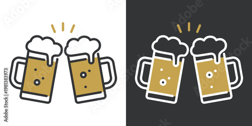 シンプルなビールのアイコン