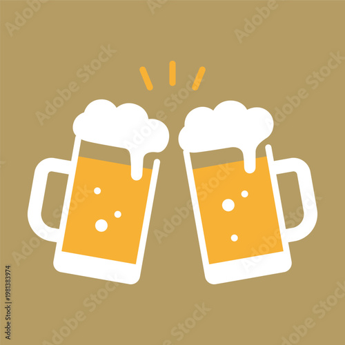 シンプルなビールのアイコン