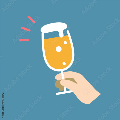 シンプルなビールのアイコン