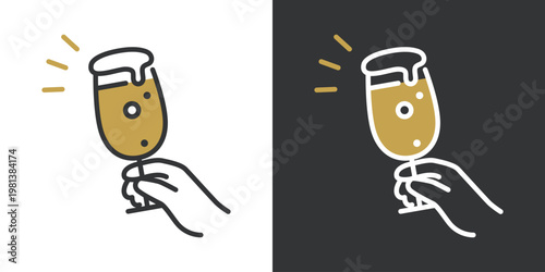 シンプルなビールのアイコン