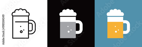 シンプルなビールのアイコン