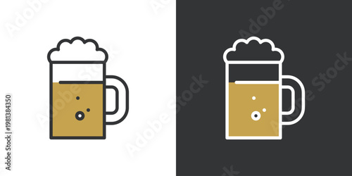 シンプルなビールのアイコン