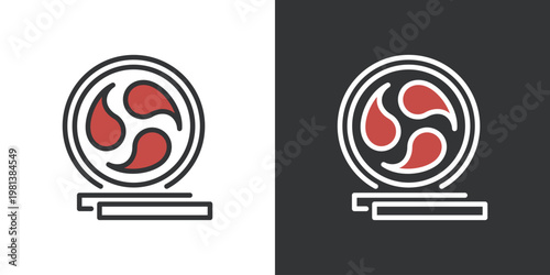 シンプルでかわいい和太鼓イラスト