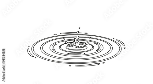 Water ripple effect with concentric circles.