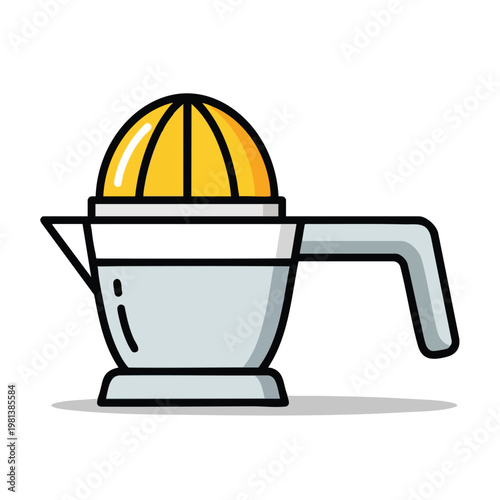 Lemon juicer and citrus press for fresh juice extraction in kitchen