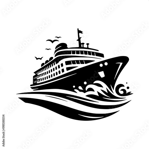 “Line-art vector drawing of a freight container in perspective view, clean and modern outline style.”