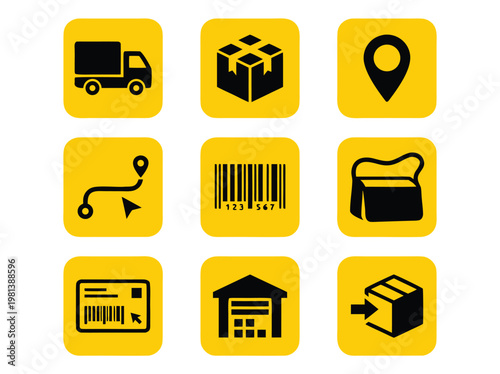 Logistics and Delivery Icons Set 1.