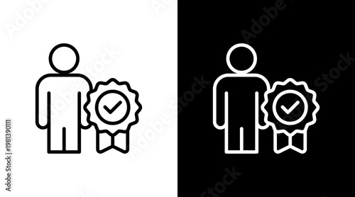 Recognition White Icon Set Design