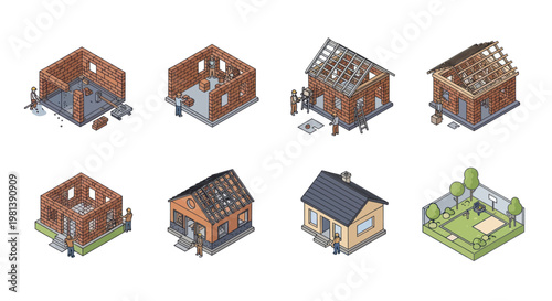 Stages of House Construction from Foundation to Completion.