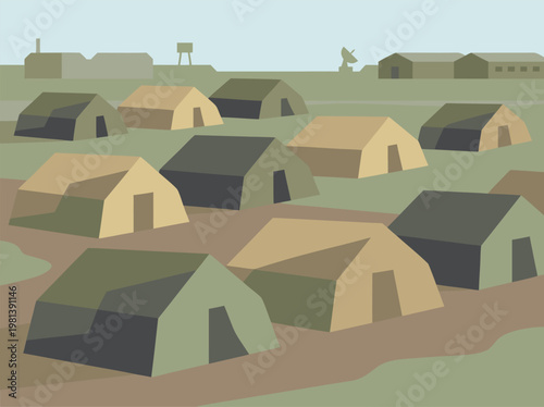 Military Camp Tents.