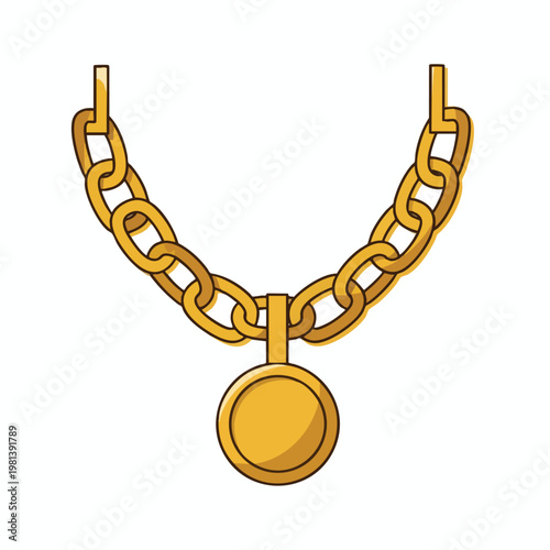 Elegant Gold Chain Necklace with Pendant for Fashion and Jewelry Accessories