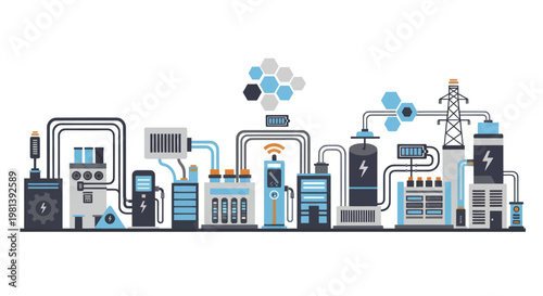 Modern Smart Energy Production and Distribution System.