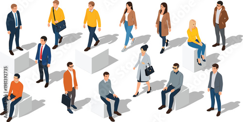 Vector Illustration of Various Trees, Shrubs, and Plants for Architectural or Landscape Design Elements