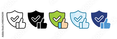 Reliability Icon Set Multiple Style Collection