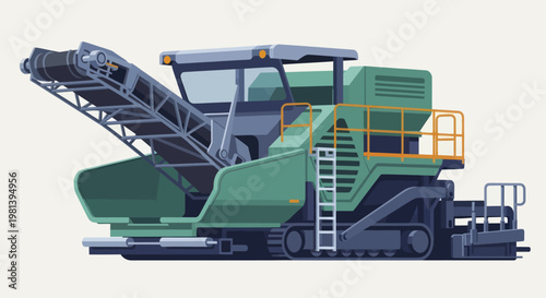Heavy-duty industrial rock crusher machine for mining and construction.