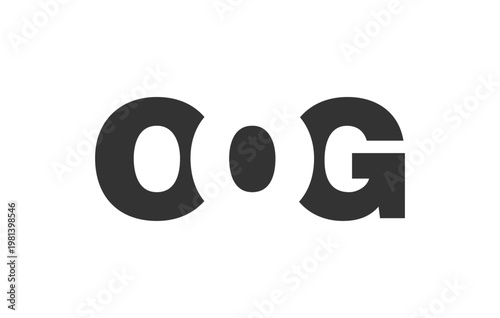 OOG logo design. Initial letter O O G bold font style for tech startups, consulting, corporate branding. Creative company name, headlines typography identity, trendy logotype.