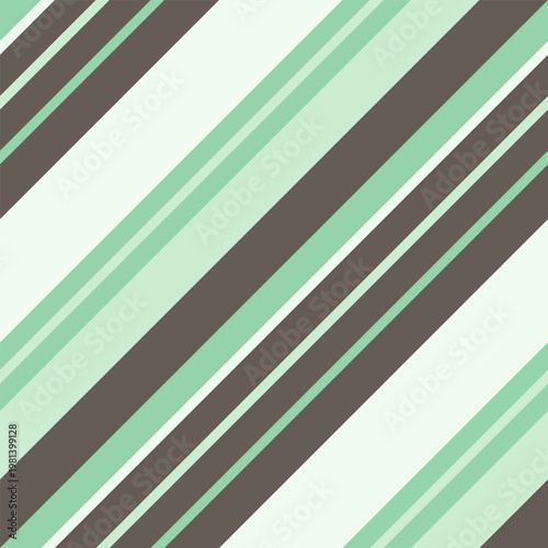 Elegant diagonal stripes in mint green and brown create a sophisticated, modern pattern. Ideal for backgrounds, textiles, or website design, this seamless texture offers a clean, versatile aesthetic.