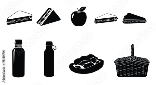 A collection of picnic items