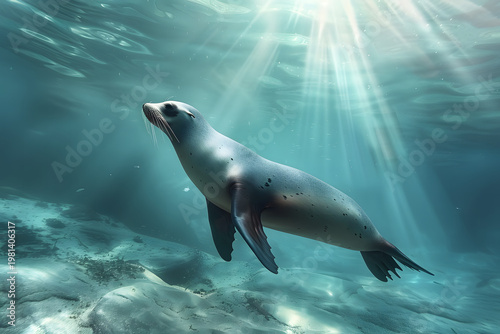 seal in the water