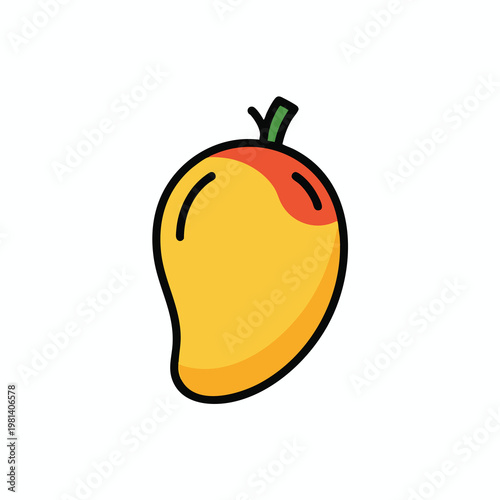 Bright Mango Illustration for Healthy Eating and Fresh Fruit Products
