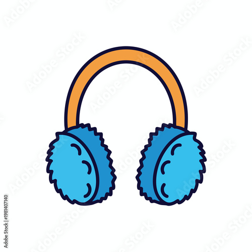 Colorful Headphones Illustration for Music and Audio Enthusiasm