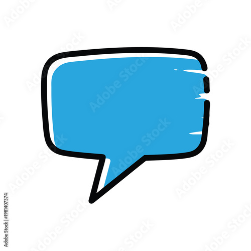 Illustration of a Modern Speech Bubble for Communication or Messaging Concepts
