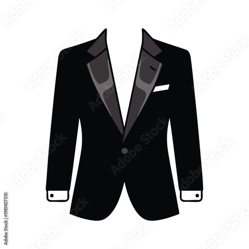 Elegant Black Suit Jacket for Formal Business Wear and Special Occasions
