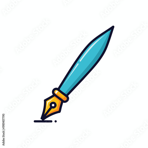 Stylish Digital Pen Icon for Creative Design and Writing Projects
