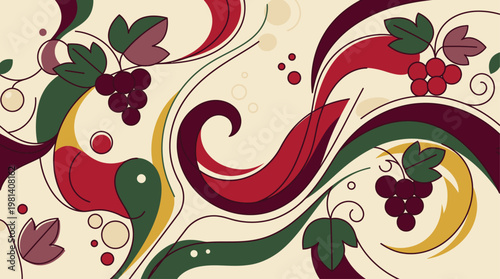 Abstract Wine Background Elegant Luxury Drink Texture Vector Illustration