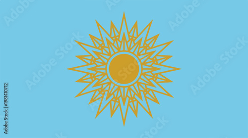 Argentine Sun Flag Emblem.