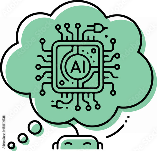 Artificial Intelligence Concept Illustration.