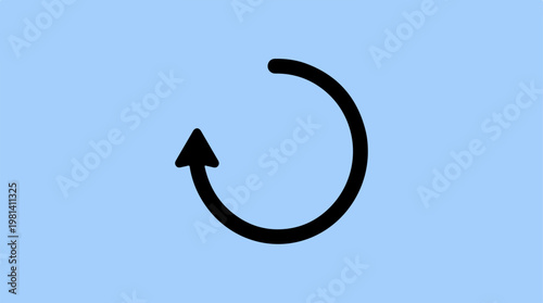 Black Circular Arrow Icon.