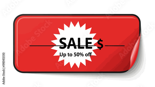Sale Discount Sign Label.