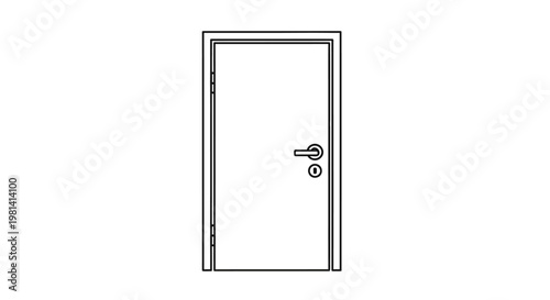 Simple Door Illustration.