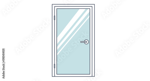 Simple Door Illustration Design.